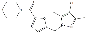 4-{5-[(4-chloro-3,5-dimethyl-1H-pyrazol-1-yl)methyl]-2-furoyl}morpholine|