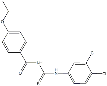 N-(3,4-dichlorophenyl)-N'-{[4-(ethyloxy)phenyl]carbonyl}thiourea Struktur
