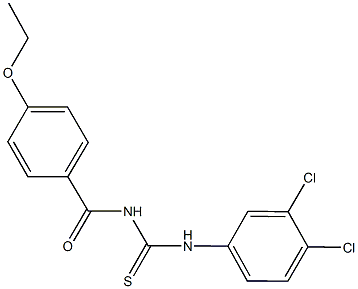 N-(3,4-dichlorophenyl)-N'-{[4-(ethyloxy)phenyl]carbonyl}thiourea Structure