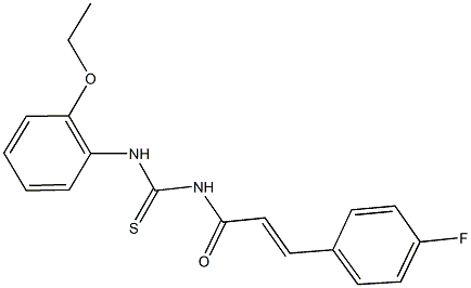 N-(2-ethoxyphenyl)-N'-[3-(4-fluorophenyl)acryloyl]thiourea 结构式