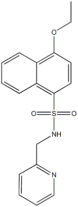 4-ethoxy-N-(2-pyridinylmethyl)-1-naphthalenesulfonamide Structure