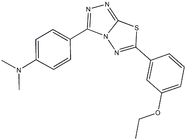 N-{4-[6-(3-ethoxyphenyl)[1,2,4]triazolo[3,4-b][1,3,4]thiadiazol-3-yl]phenyl}-N,N-dimethylamine Struktur