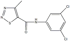 N-(3,5-dichlorophenyl)-4-methyl-1,2,3-thiadiazole-5-carboxamide 化学構造式