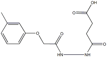 4-{2-[(3-methylphenoxy)acetyl]hydrazino}-4-oxobutanoic acid