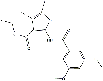 ethyl 2-[(3,5-dimethoxybenzoyl)amino]-4,5-dimethylthiophene-3-carboxylate Structure