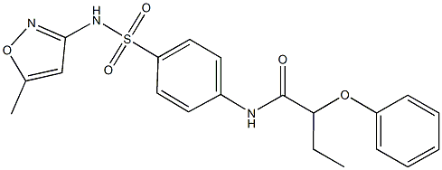 N-(4-{[(5-methyl-3-isoxazolyl)amino]sulfonyl}phenyl)-2-phenoxybutanamide Structure