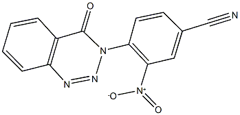 3-nitro-4-(4-oxo-1,2,3-benzotriazin-3(4H)-yl)benzonitrile 结构式