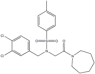 N-[2-(1-azepanyl)-2-oxoethyl]-N-(3,4-dichlorobenzyl)-4-methylbenzenesulfonamide Structure