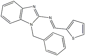 N-(1-benzyl-1H-benzimidazol-2-yl)-N-(2-thienylmethylene)amine Structure