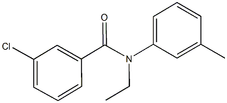 3-chloro-N-ethyl-N-(3-methylphenyl)benzamide,,结构式