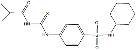 N-cyclohexyl-4-{[(isobutyrylamino)carbothioyl]amino}benzenesulfonamide Struktur