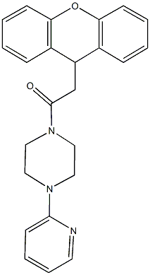 1-(2-pyridinyl)-4-(9H-xanthen-9-ylacetyl)piperazine Structure