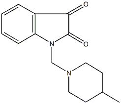 1-[(4-methyl-1-piperidinyl)methyl]-1H-indole-2,3-dione Struktur