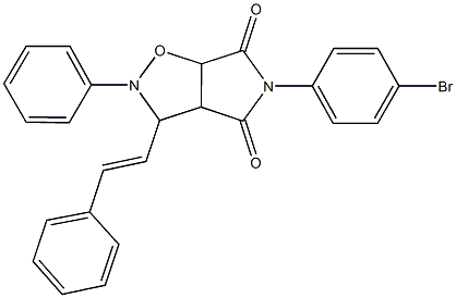 5-(4-bromophenyl)-2-phenyl-3-(2-phenylvinyl)dihydro-2H-pyrrolo[3,4-d]isoxazole-4,6(3H,5H)-dione Struktur