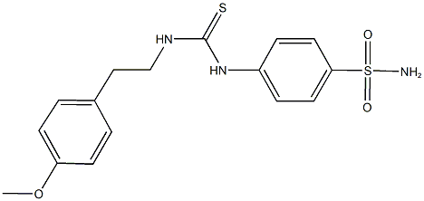 4-[({[2-(4-methoxyphenyl)ethyl]amino}carbothioyl)amino]benzenesulfonamide Structure