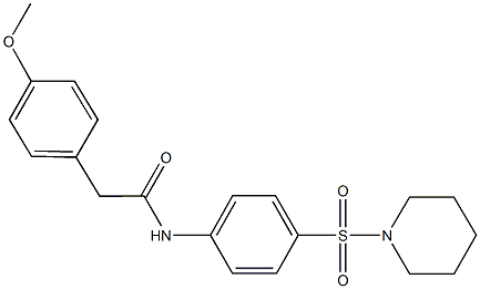 2-(4-methoxyphenyl)-N-[4-(piperidin-1-ylsulfonyl)phenyl]acetamide 结构式