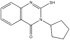 3-cyclopentyl-2-sulfanyl-4(3H)-quinazolinone 结构式