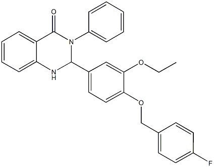  2-{3-ethoxy-4-[(4-fluorobenzyl)oxy]phenyl}-3-phenyl-2,3-dihydro-4(1H)-quinazolinone