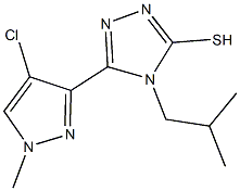  5-(4-chloro-1-methyl-1H-pyrazol-3-yl)-4-isobutyl-4H-1,2,4-triazole-3-thiol