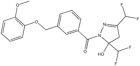  3,5-bis(difluoromethyl)-1-{3-[(2-methoxyphenoxy)methyl]benzoyl}-4,5-dihydro-1H-pyrazol-5-ol