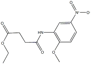 ethyl 4-{5-nitro-2-methoxyanilino}-4-oxobutanoate 结构式