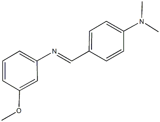 N-[4-(dimethylamino)benzylidene]-N-(3-methoxyphenyl)amine Structure