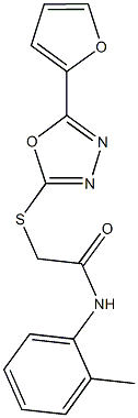 2-{[5-(2-furyl)-1,3,4-oxadiazol-2-yl]sulfanyl}-N-(2-methylphenyl)acetamide
