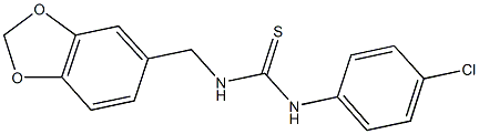 N-(1,3-benzodioxol-5-ylmethyl)-N'-(4-chlorophenyl)thiourea Structure