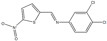 3,4-dichloro-N-[(5-nitro-2-thienyl)methylene]aniline Structure