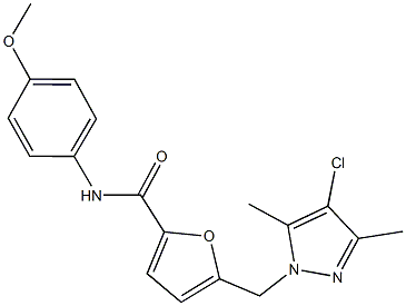 5-[(4-chloro-3,5-dimethyl-1H-pyrazol-1-yl)methyl]-N-(4-methoxyphenyl)-2-furamide|