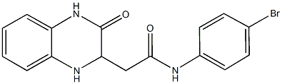 N-(4-bromophenyl)-2-(3-oxo-1,2,3,4-tetrahydro-2-quinoxalinyl)acetamide,,结构式