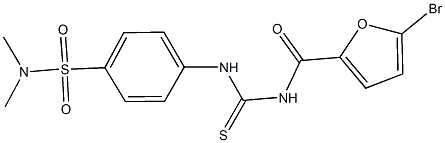 4-({[(5-bromo-2-furoyl)amino]carbothioyl}amino)-N,N-dimethylbenzenesulfonamide Structure