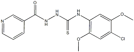 N-(4-chloro-2,5-dimethoxyphenyl)-2-(3-pyridinylcarbonyl)hydrazinecarbothioamide Struktur