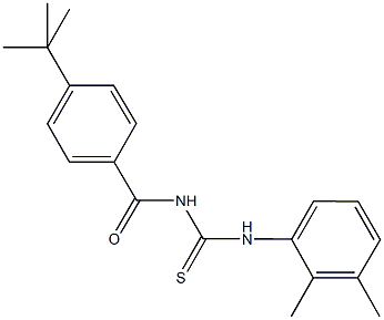 N-(4-tert-butylbenzoyl)-N'-(2,3-dimethylphenyl)thiourea 化学構造式