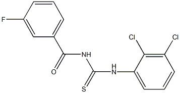 N-(2,3-dichlorophenyl)-N'-(3-fluorobenzoyl)thiourea,,结构式