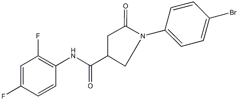 1-(4-bromophenyl)-N-(2,4-difluorophenyl)-5-oxo-3-pyrrolidinecarboxamide