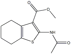 methyl 2-(acetylamino)-4,5,6,7-tetrahydro-1-benzothiophene-3-carboxylate,,结构式