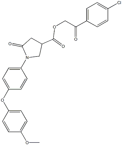 2-(4-chlorophenyl)-2-oxoethyl 1-[4-(4-methoxyphenoxy)phenyl]-5-oxo-3-pyrrolidinecarboxylate