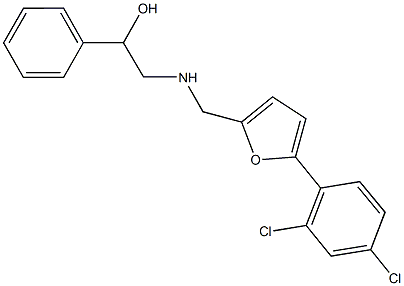 2-({[5-(2,4-dichlorophenyl)-2-furyl]methyl}amino)-1-phenylethanol 化学構造式