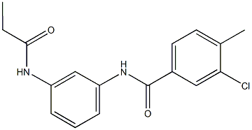 3-chloro-4-methyl-N-[3-(propionylamino)phenyl]benzamide Structure