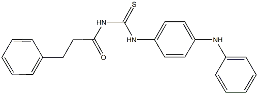 N-(4-anilinophenyl)-N'-(3-phenylpropanoyl)thiourea Structure