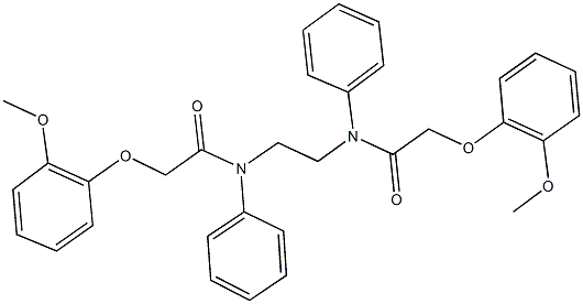 2-(2-methoxyphenoxy)-N-(2-{[(2-methoxyphenoxy)acetyl]anilino}ethyl)-N-phenylacetamide Structure