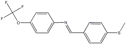 N-[4-(methylsulfanyl)benzylidene]-N-[4-(trifluoromethoxy)phenyl]amine Struktur