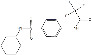 N-{4-[(cyclohexylamino)sulfonyl]phenyl}-2,2,2-trifluoroacetamide 结构式