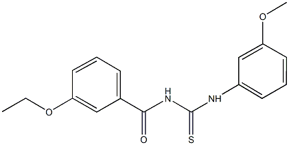 N-(3-ethoxybenzoyl)-N'-(3-methoxyphenyl)thiourea Structure