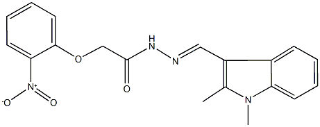 N'-[(1,2-dimethyl-1H-indol-3-yl)methylene]-2-{2-nitrophenoxy}acetohydrazide Structure