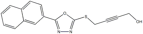 4-{[5-(2-naphthyl)-1,3,4-oxadiazol-2-yl]sulfanyl}-2-butyn-1-ol Structure