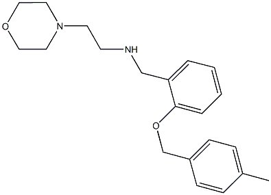 N-{2-[(4-methylbenzyl)oxy]benzyl}-N-[2-(4-morpholinyl)ethyl]amine Structure