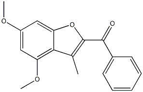 (4,6-dimethoxy-3-methyl-1-benzofuran-2-yl)(phenyl)methanone Structure