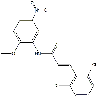 3-(2,6-dichlorophenyl)-N-{5-nitro-2-methoxyphenyl}acrylamide 化学構造式